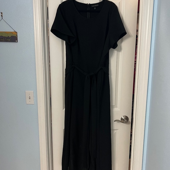Lane Bryant Black belted wide leg Jumpsuit - Picture 1 of 4